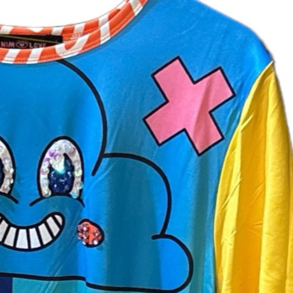 Denim Love Graphic Smiley Face Dress - Picture 9 of 16